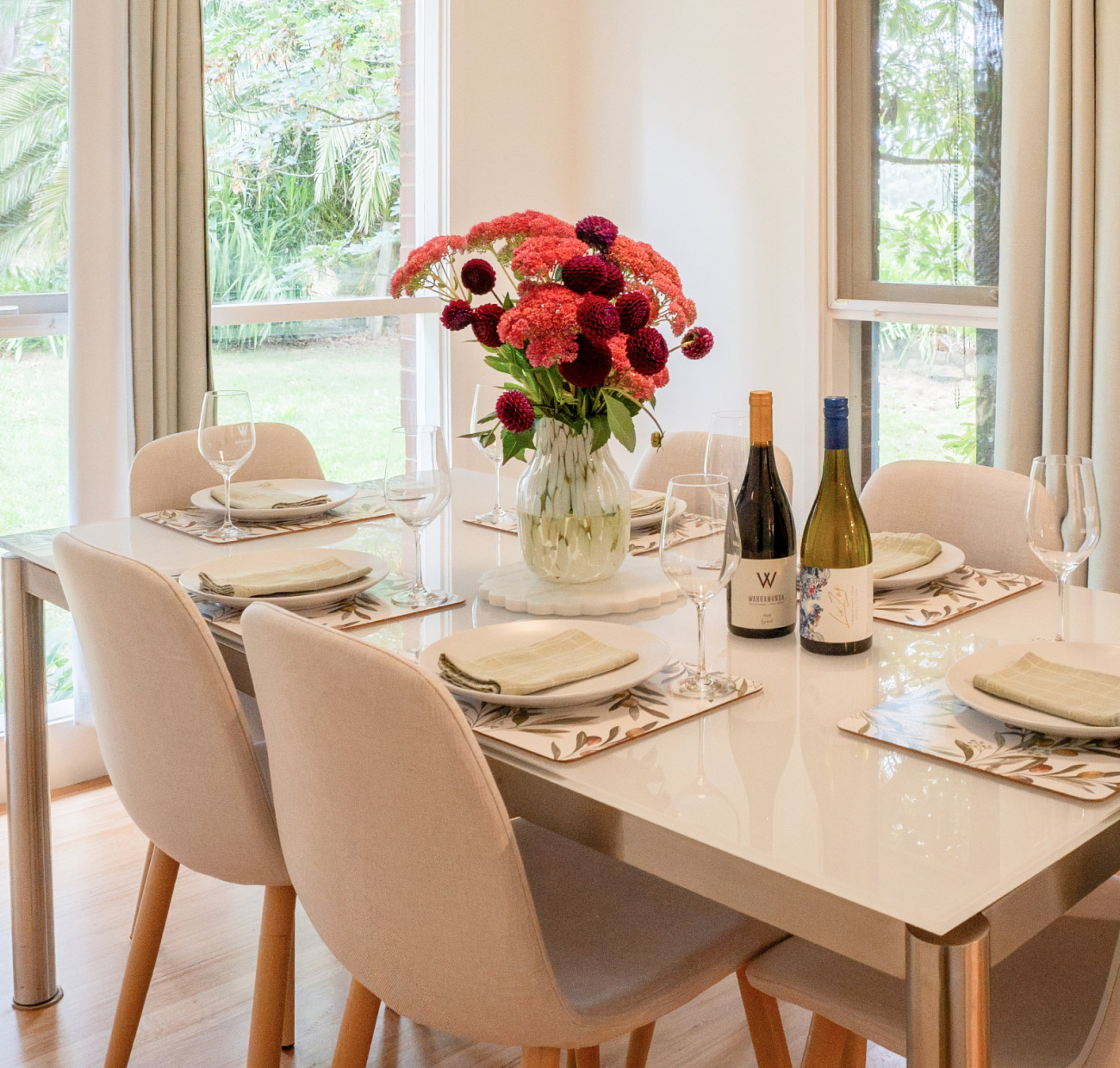 Dining space inside Warramunda Estate
